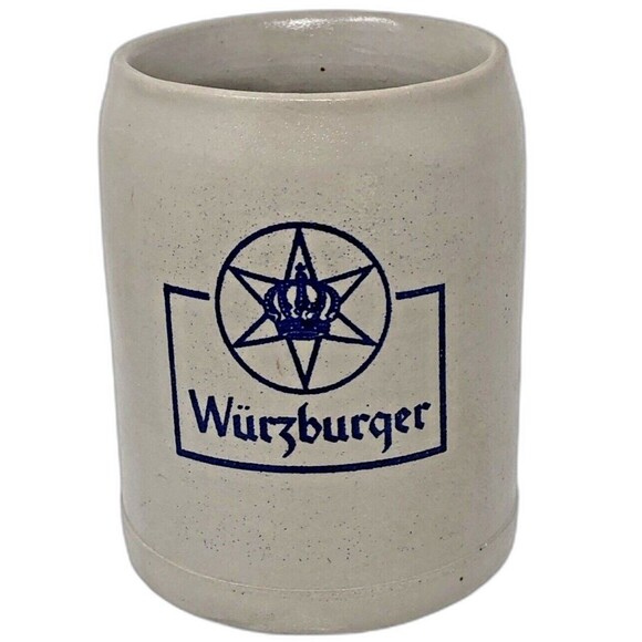 Salt Glazed Wurzburger Hofbrau 0.5L Beer Stein VTG Tankard Made in Germany 5” - Picture 1 of 10